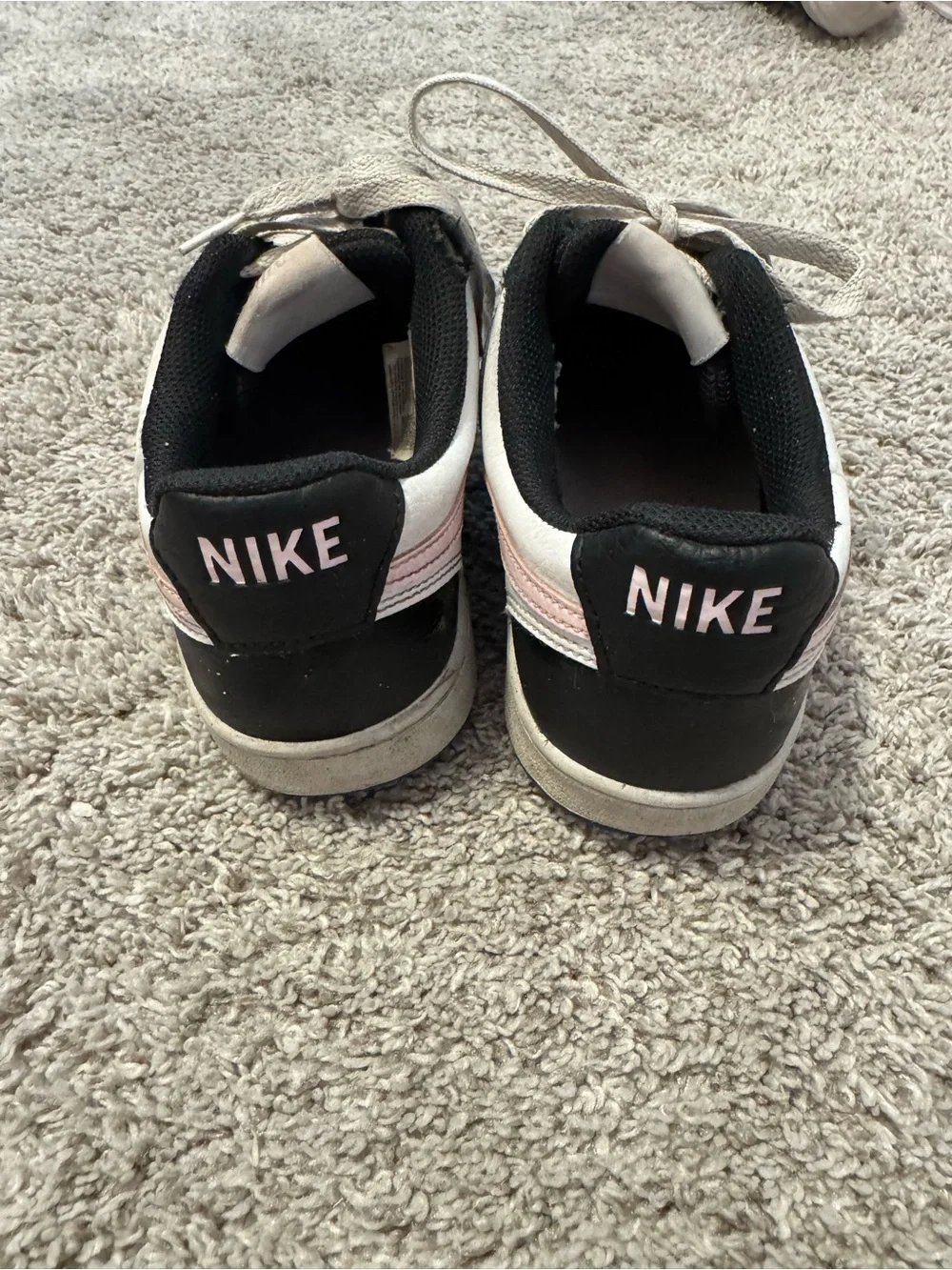 Nike Women’s Low-Top Sneakers in Black, White & Light Pink